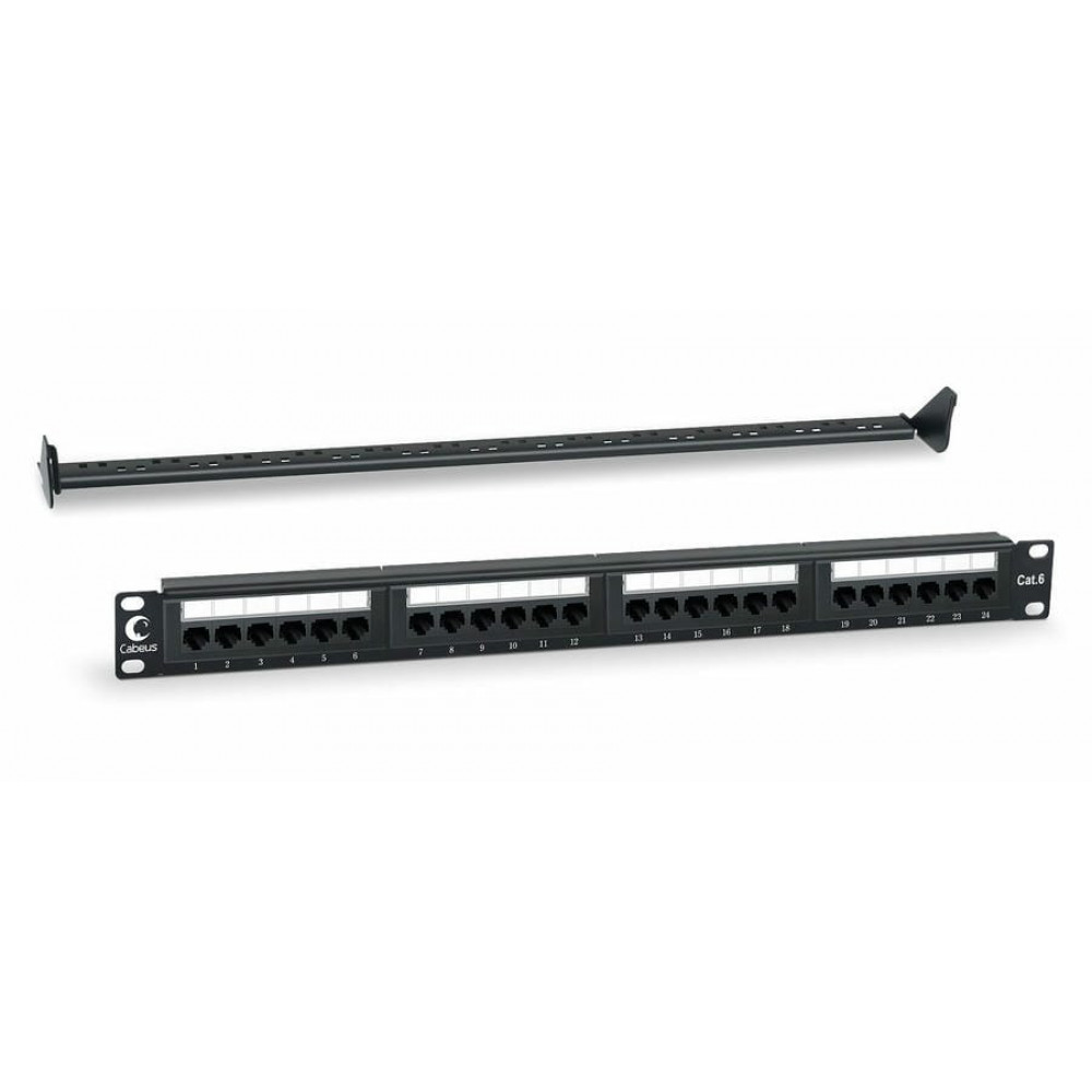 PL-24-Cat.6-Dual (7128c). Патч-панель 19. CABEUS