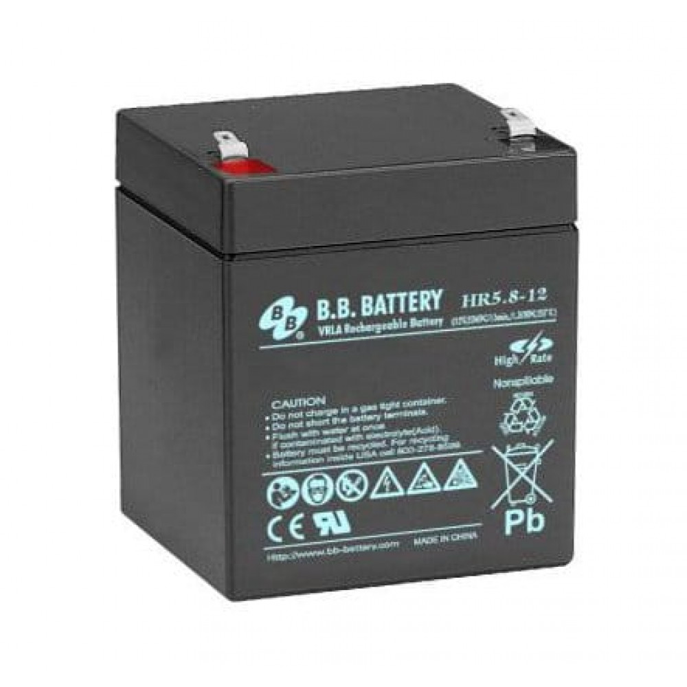 B.B. Battery HR 5,8-12. Аккумулятор герметичный свинцово-кислотный. B.B. Battery