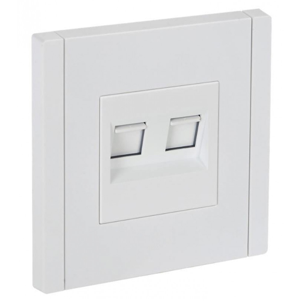 FORTE&PIANO Розетка компьютерная двойная RJ45 кат.6 FP234 скрытой установки белый (FP-K20-2-K01). Розетка компьютерная RJ45 (cat.6) серии FORTE&PIANO. IEK