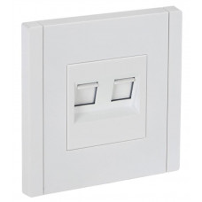 FORTE&PIANO Розетка компьютерная двойная RJ45 кат.6 FP234 скрытой установки белый (FP-K20-2-K01). Розетка компьютерная RJ45 (cat.6) серии FORTE&PIANO. IEK