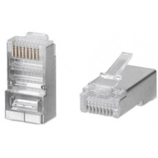 J-RJ45-8p8c-FTP-5e (201-022). Коннектор RJ-45 (8Р8С) кат.5e экранированный. ПожТехКабель