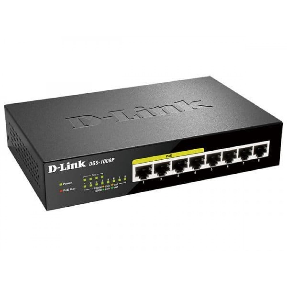 DGS-1008P/E1A. Коммутатор. D-Link