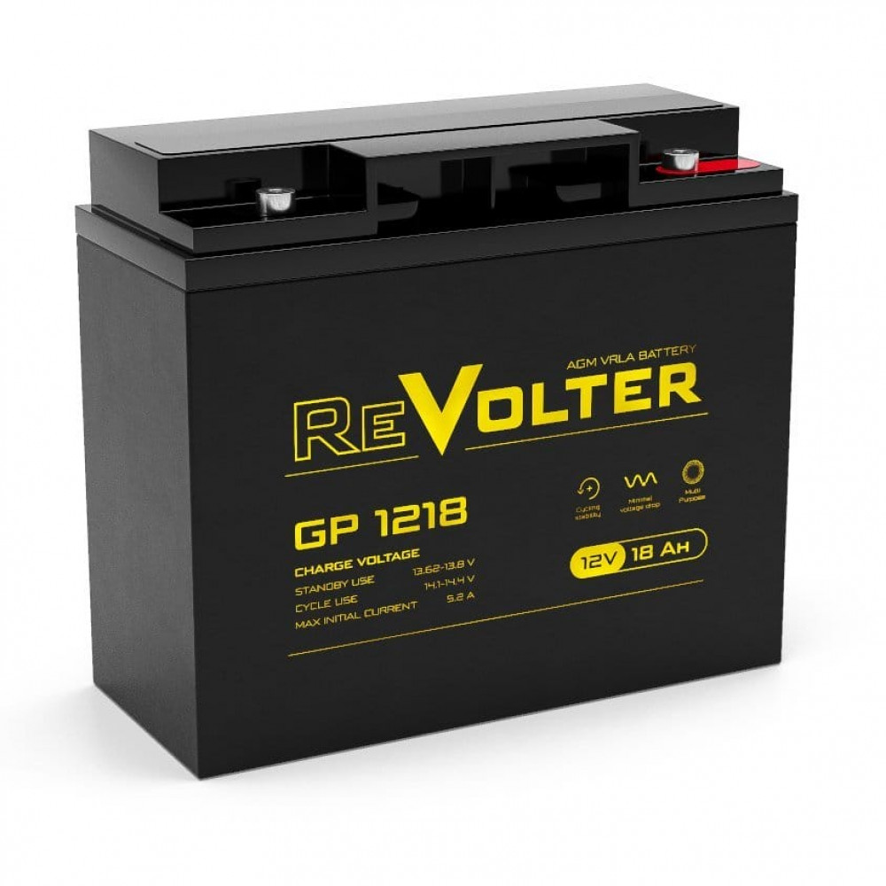 ReVolter GP 1218. Аккумулятор герметичный свинцово-кислотный. ReVolter