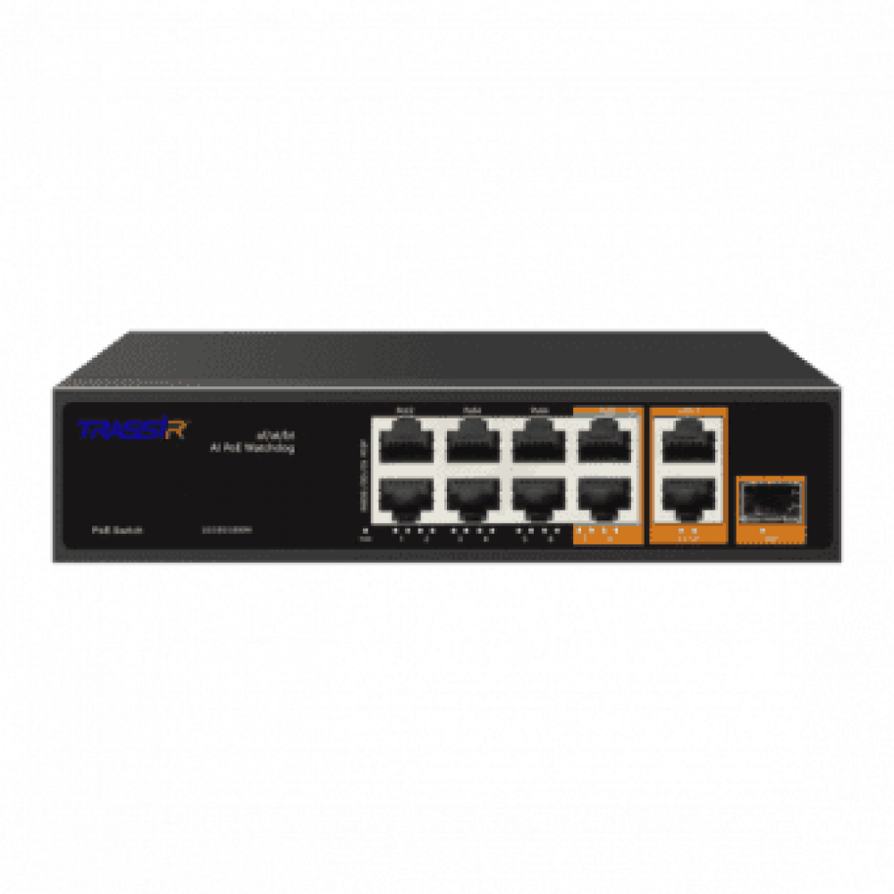 TR-NS13111S-120-8PoE. Коммутатор с PoE. Trassir