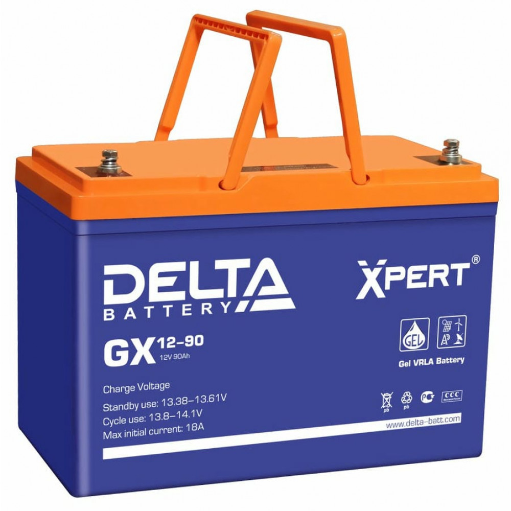 Delta GX 12-90. Аккумулятор герметичный свинцово-кислотный. Delta