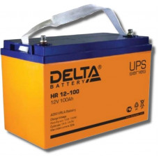 Delta HR 12-100. Аккумулятор герметичный свинцово-кислотный. Delta