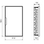 Щиток встраиваемый с дверцей 36 модулей белый FRAME с 4 шинами PEN (F36B3WD). Щиток встраиваемый. ДКС