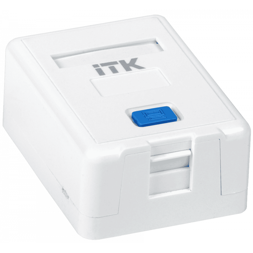 CS2-012. Корпус настенной розетки для 1 модуля Keystone Jack. ITK