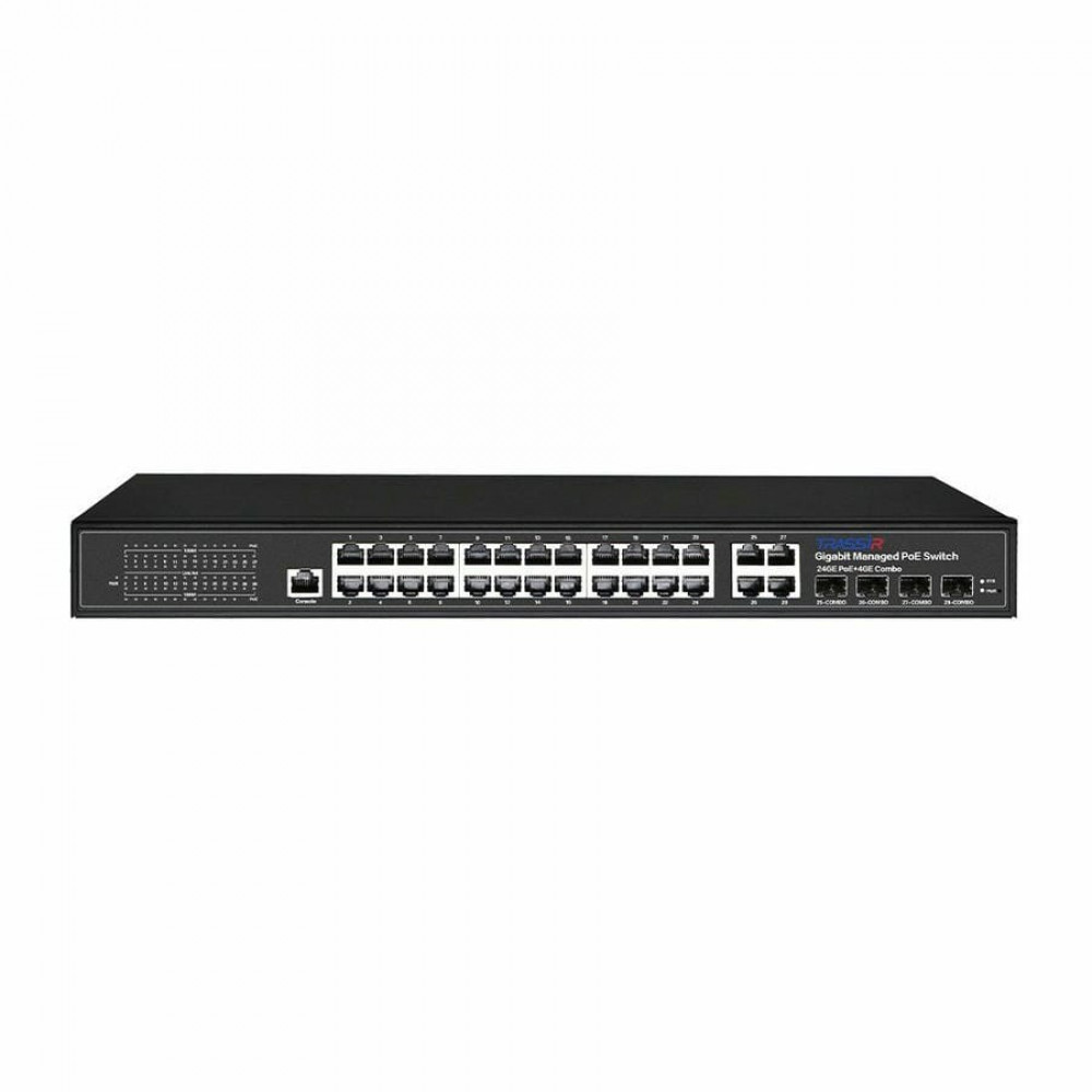 TR-NS24284C-400-24PoE v2. Коммутатор с PoE. Trassir