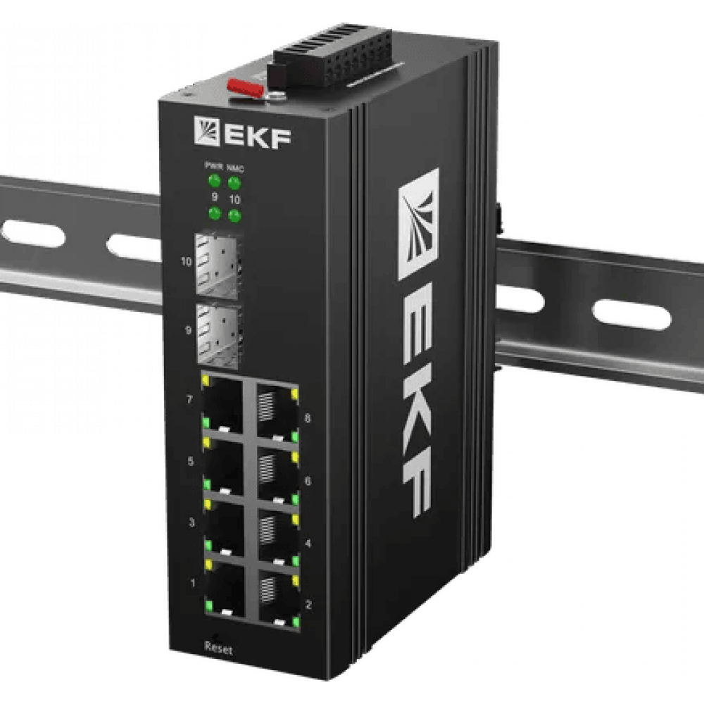 TSX-ML2-2GX/SFP-8GTP. Промышленный управляемый коммутатор. EKF