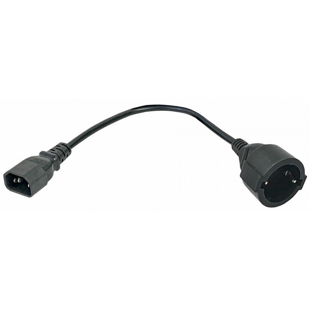 PC-C14D-10CM. Адаптер C14-Schuko. ITK