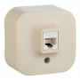 Quteo розетка компьютерная RJ45, 5e UTP, о/у, слоновая кость (782254). Розетка компьютерная. IEK