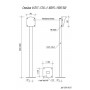 VIZIT-ST6-1-RD15-110. Стойка для считывателя. VIZIT