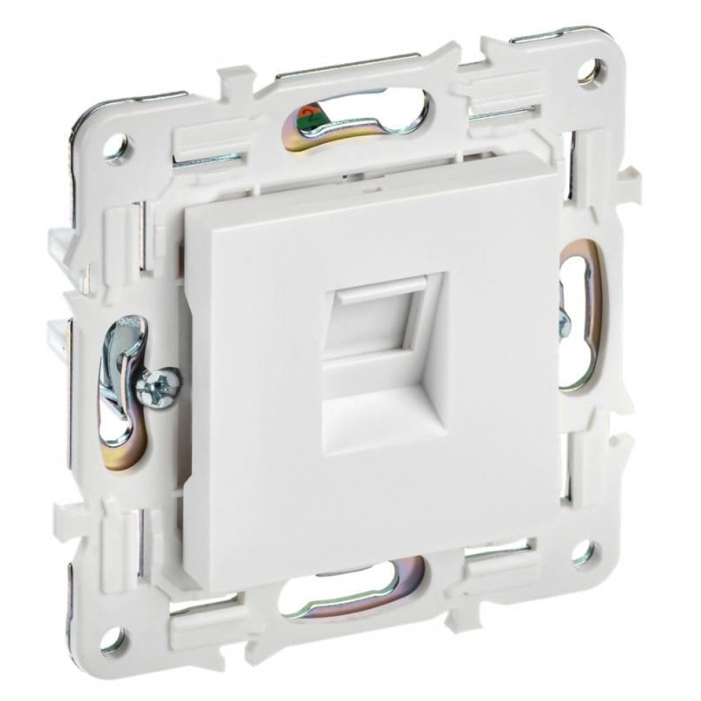 SKANDY Розетка компьютерная RJ45 кат.5E SK-K01W скрытой установки арктический белый (SK-K10-1-K01). Розетка компьютерная. IEK