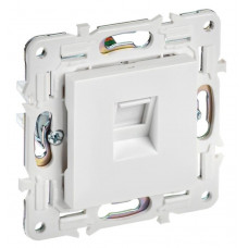 SKANDY Розетка компьютерная RJ45 кат.5E SK-K01W скрытой установки арктический белый (SK-K10-1-K01). Розетка компьютерная. IEK
