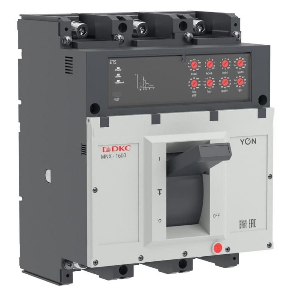 YON pro MNX1600L 3P 1000A 70kA при AC415V расц. ETS (MNX1600L3PETS1000). Автоматический выключатель в литом корпусе. ДКС
