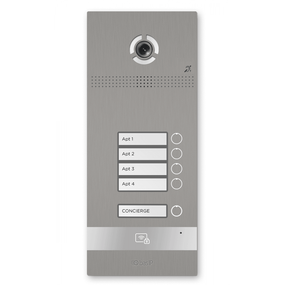 BI-04FBI SILVER. Вызывная панель IP-домофона. BAS-IP