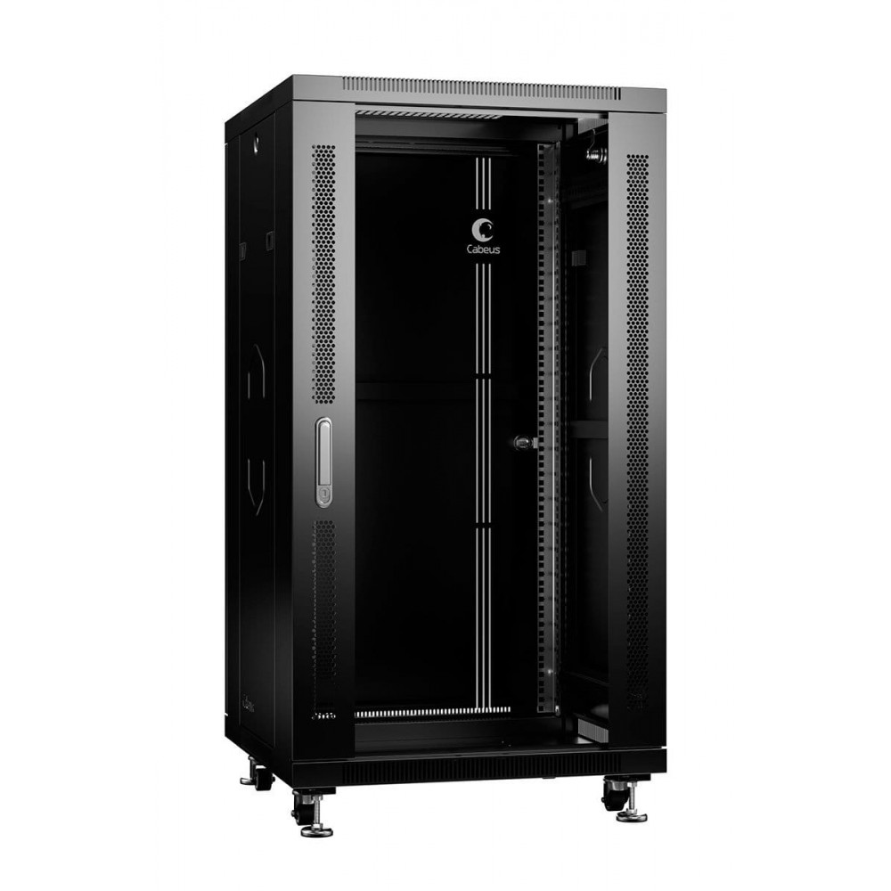 SH-05C-22U60/60-BK (8556c). Шкаф телекоммуникационный 19 напольный 22U. CABEUS