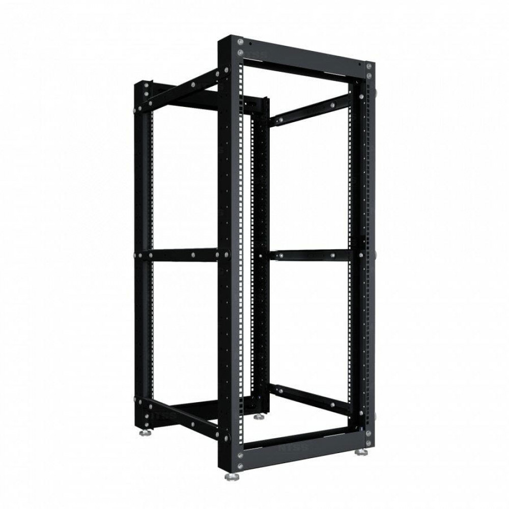 NTSS-2POR24U/600-1000-BL 24U 550ммх1000мм 600кг черный. Стойка двухрамная 24U. NTSS