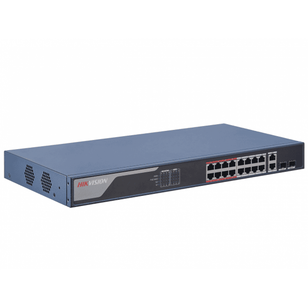 DS-3E1318P-EI. Коммутатор с POE. Hikvision