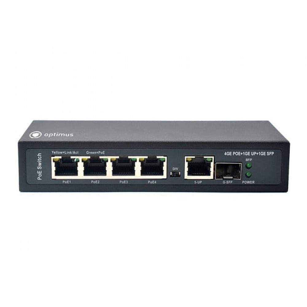 U1E-4G/1G/1S. Коммутатор с PoE. Optimus