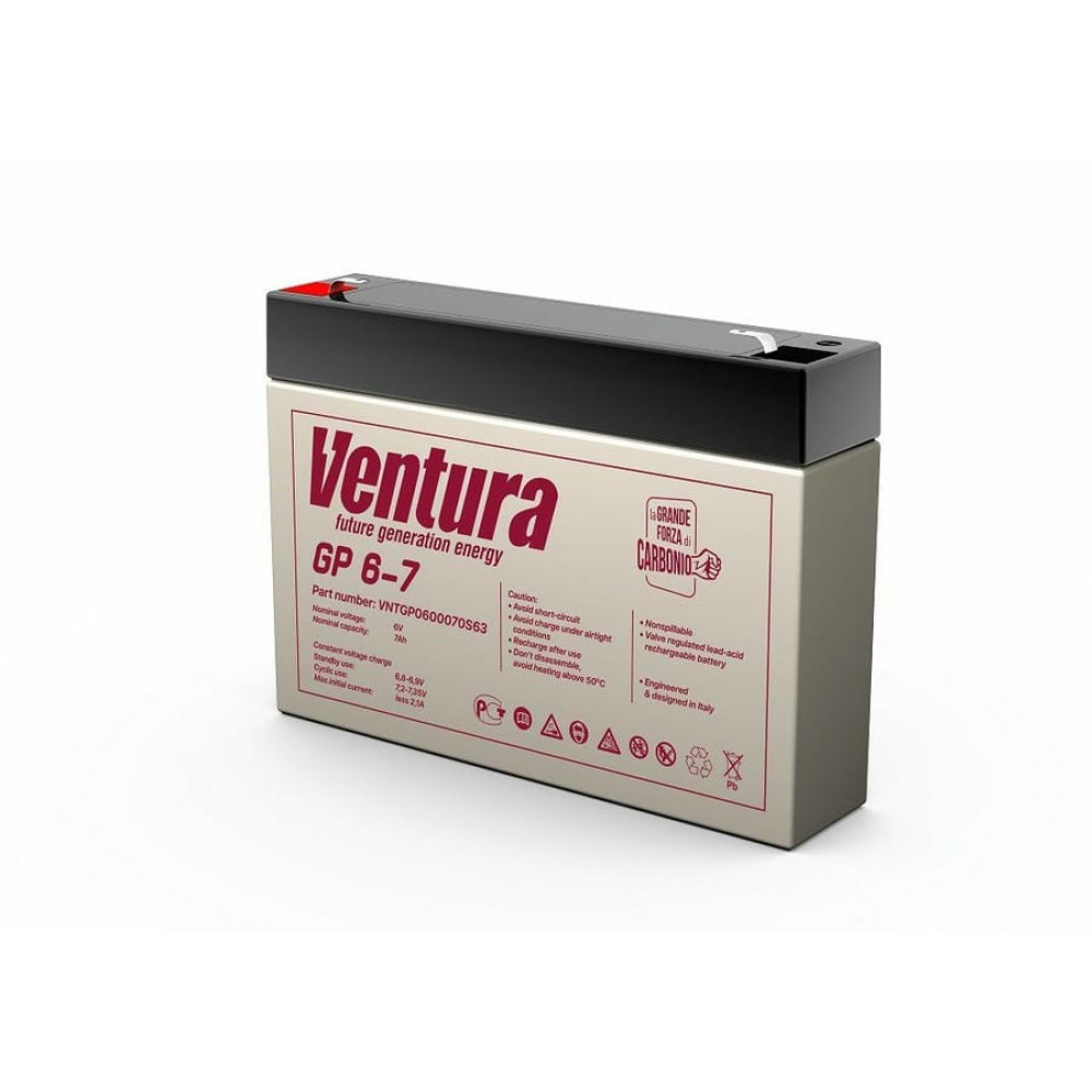 Ventura GP 6-7. Аккумулятор герметичный свинцово-кислотный. Ventura