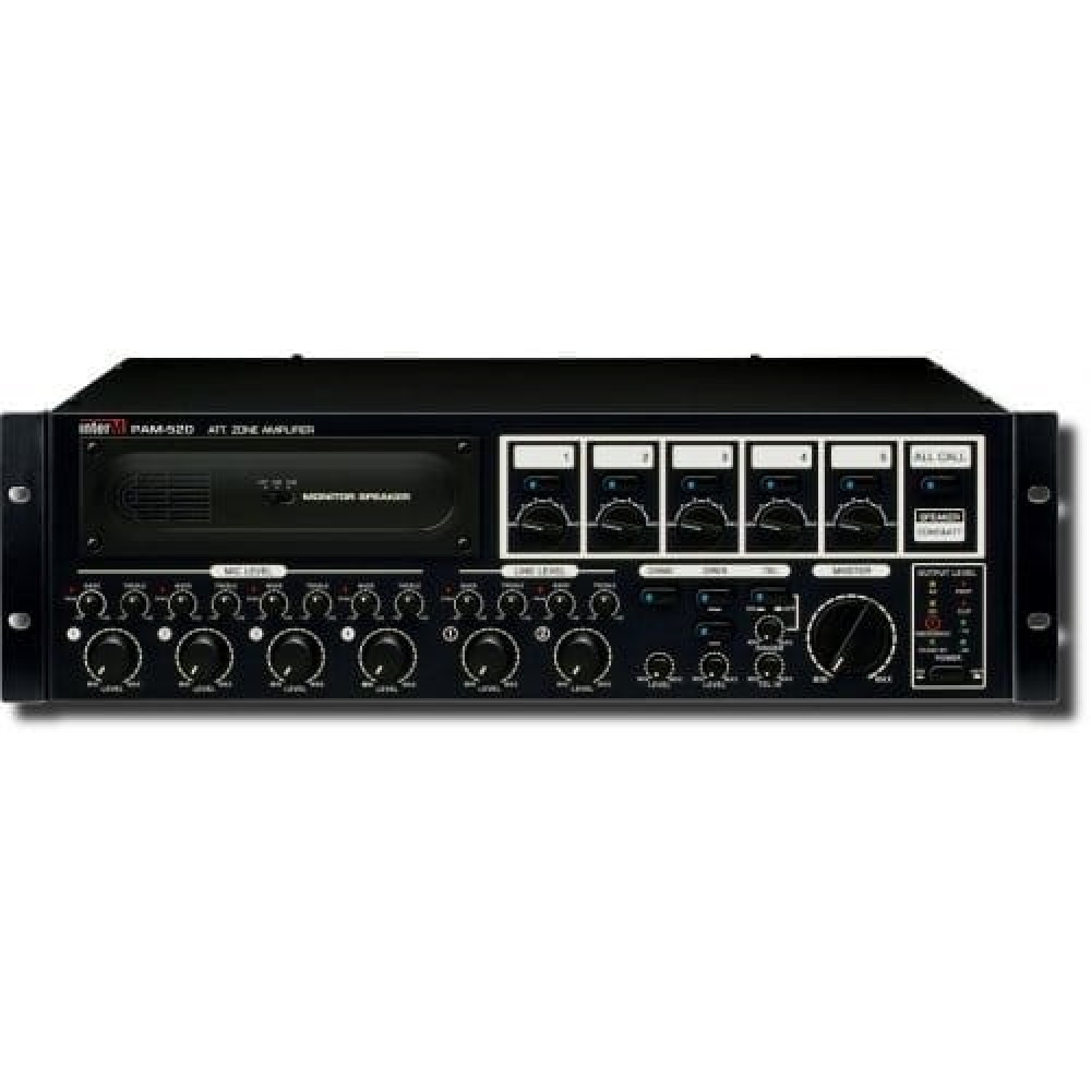 PAM-510. Усилитель трансляционный зональный с голосовым модулем. Inter-M