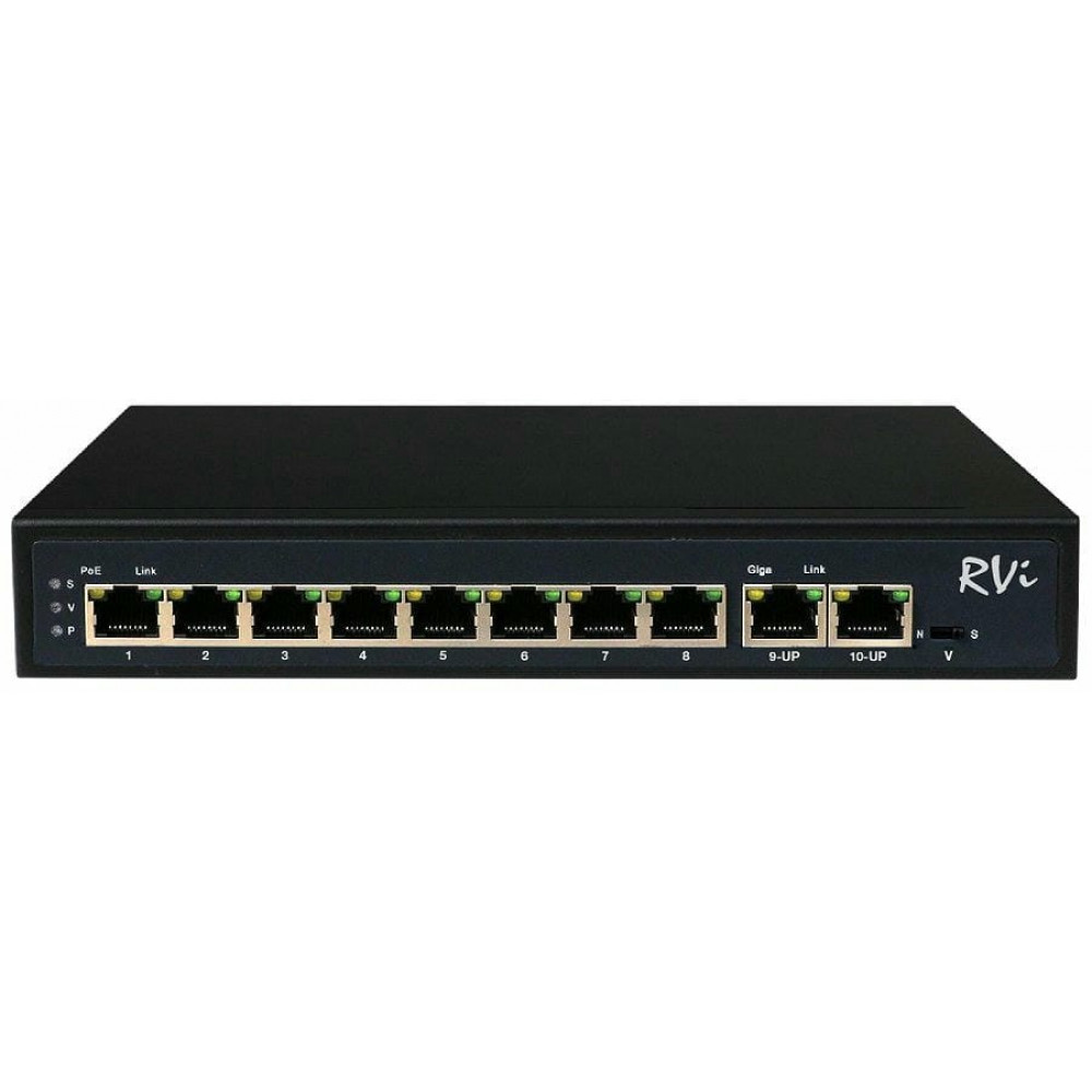 RVi-1NS08F-2T (1G). Коммутатор с питанием по PoE. RVi