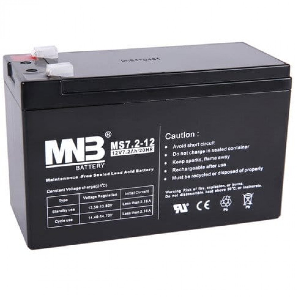 MNB MS 7.2-12. Аккумулятор герметичный свинцово-кислотный. MNB Battery