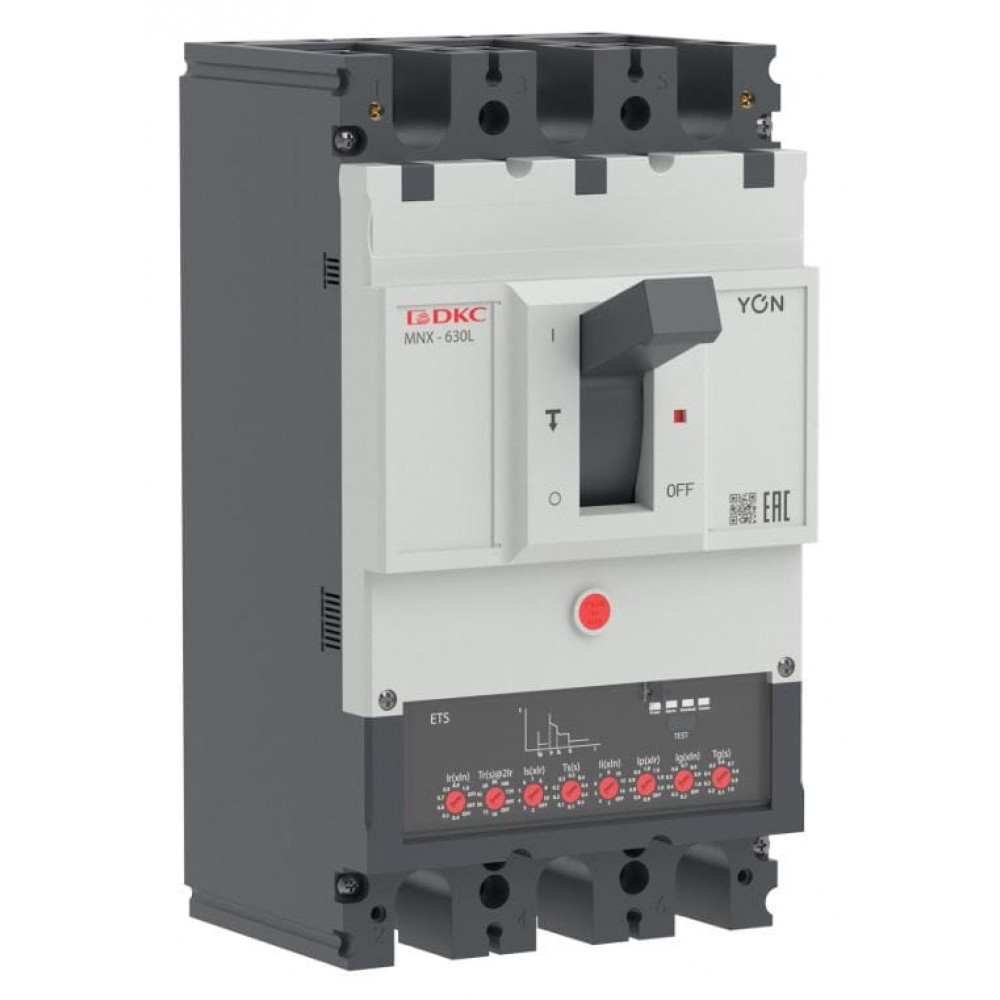 YON pro MNX630L 3P 630A 70kA при AC415V расц. ETS (MNX630L3PETS0630). Автоматический выключатель в литом корпусе. ДКС