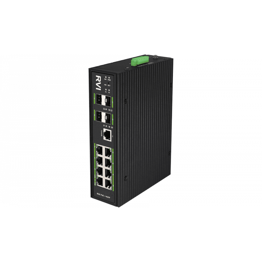 RVi-1NSIM8GP-4S. Коммутатор с питанием по PoE. RVi