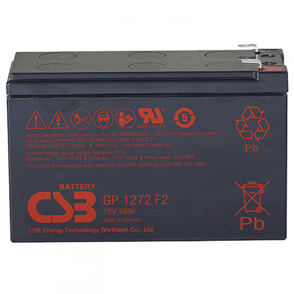 CSB GP 1272(28W) F2. Аккумулятор герметичный свинцово-кислотный. CSB