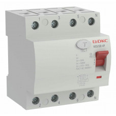 YON MAX MDL100 ВДТ, 4P, 30mA, 40A, АС (MDL100-4P2-40-AC). Выключатель дифференциального тока (УЗО). ДКС