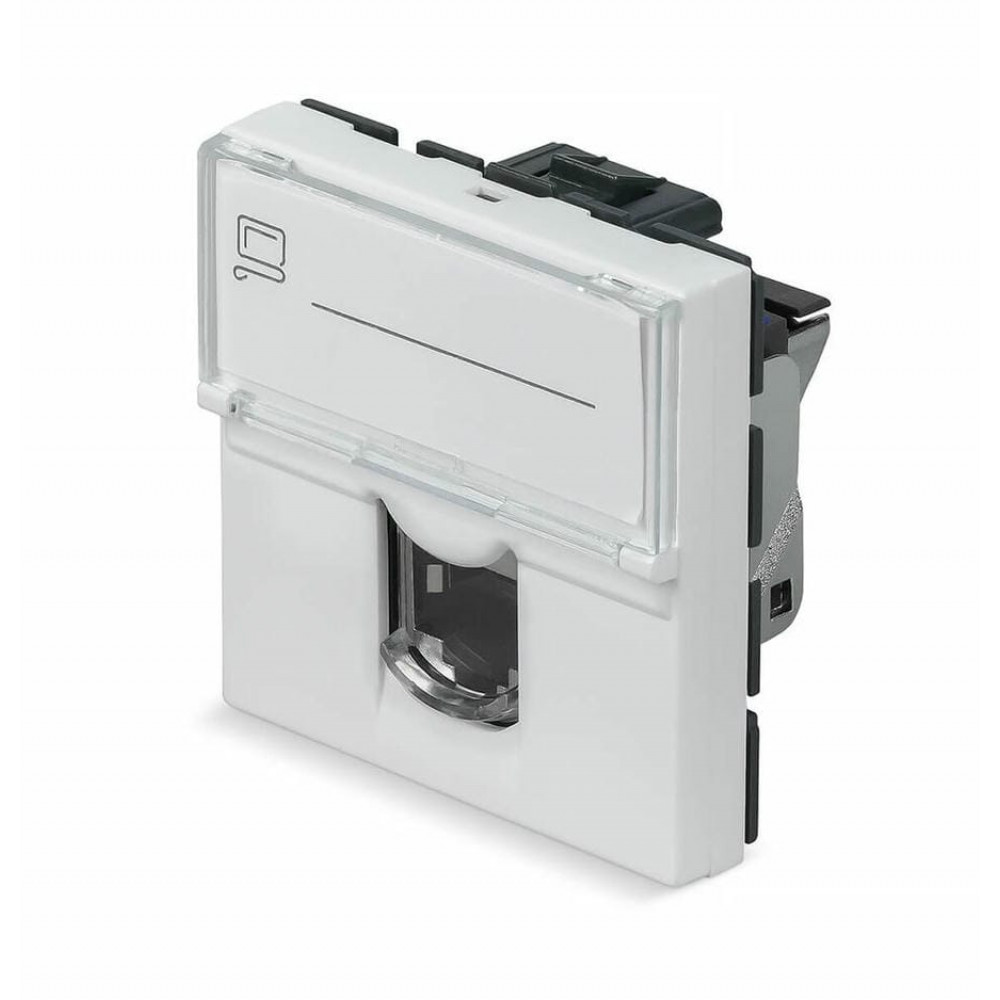 KJ-RJ45-Cat.6-SH-180T-FP-L-45 (11843c). Вставка Keystone Jack RJ-45. CABEUS
