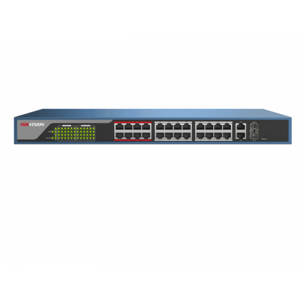 DS-3E0326P-E(B). Коммутатор с питанием POE. Hikvision