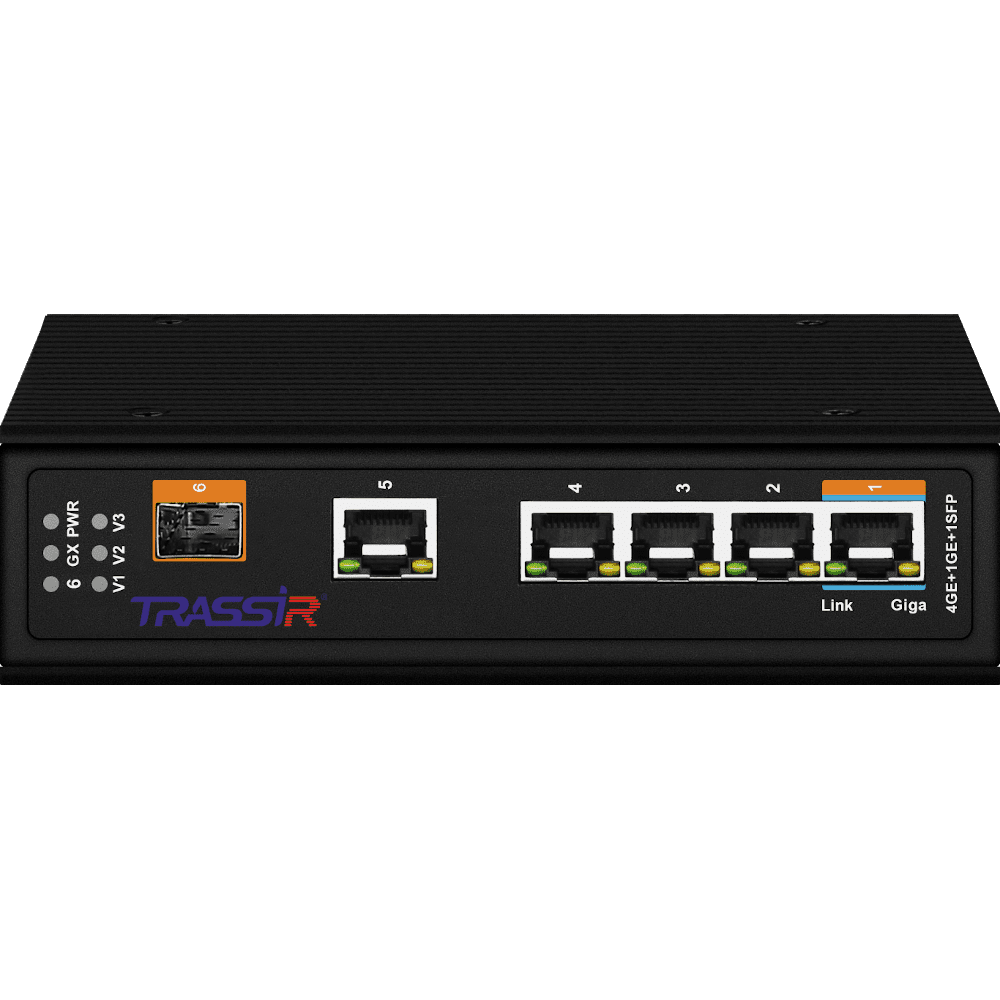 TR-NS15061S-150-4POE. Коммутатор с PoE. Trassir