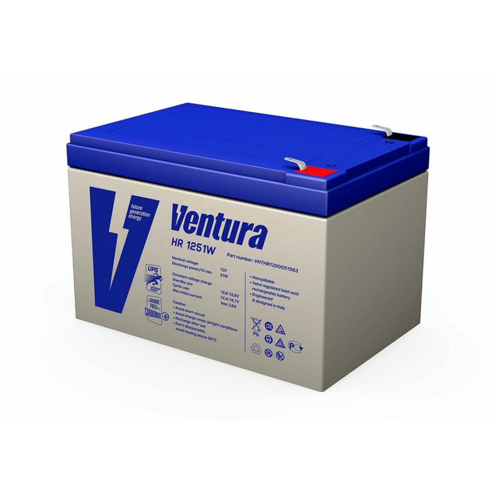 Ventura HR 1251W. Аккумулятор герметичный свинцово-кислотный. Ventura