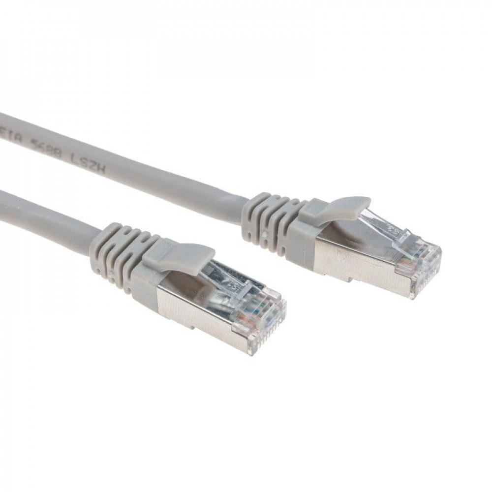 Патч-корд F/UTP CAT 6, RJ45-RJ45, 26AWG, LSZH, серый, 1м REXANT (02-0210-1). Патч-корд FTP. Rexant