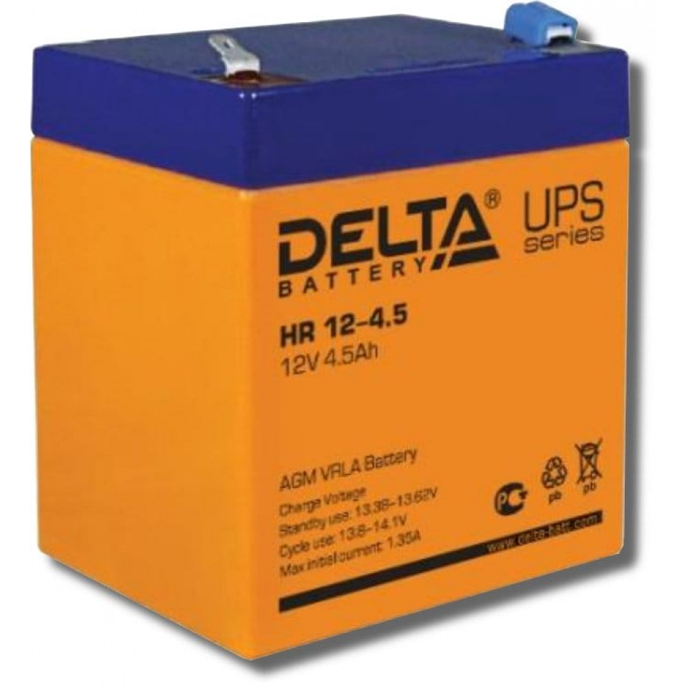 Delta HR 12-4.5. Аккумулятор герметичный свинцово-кислотный. Delta