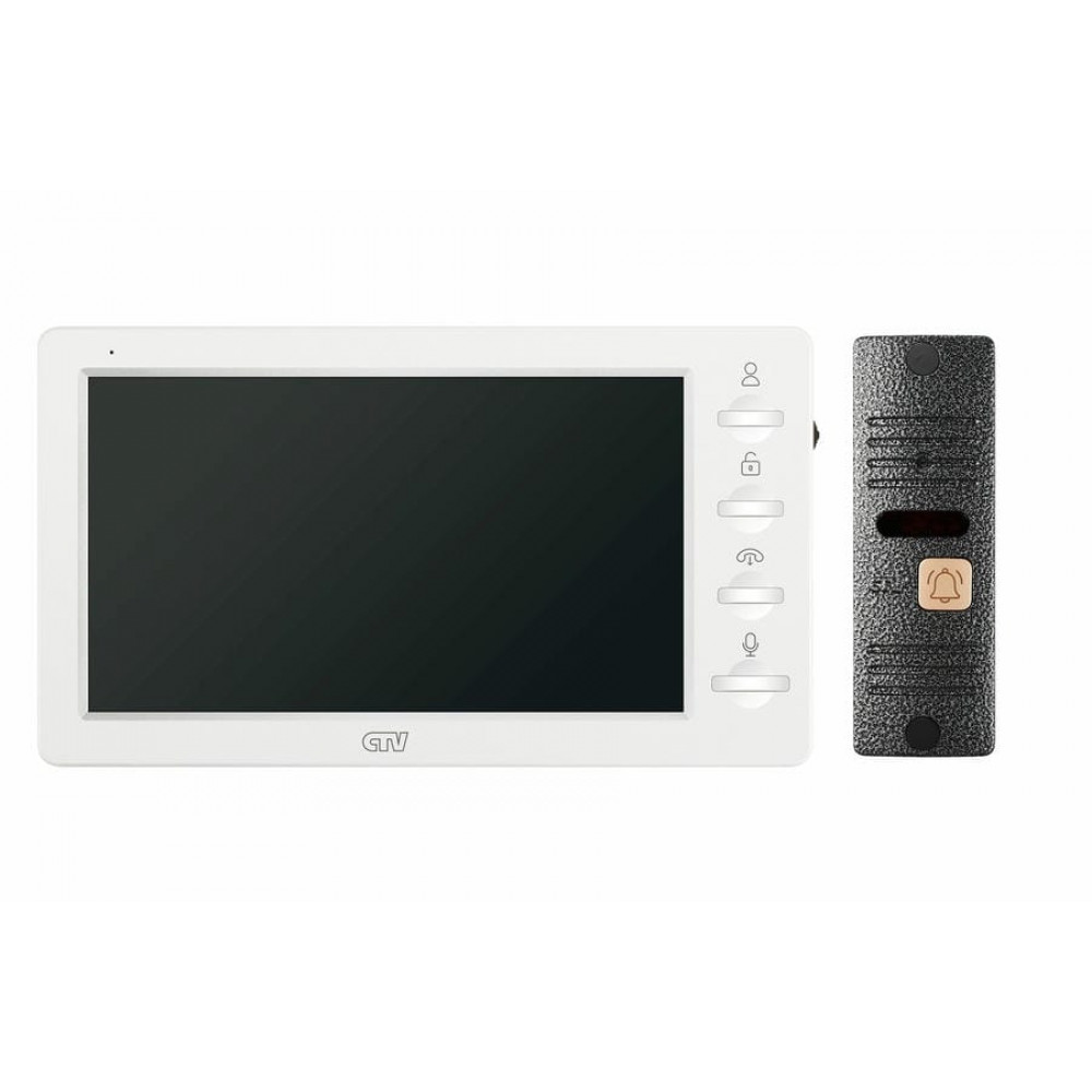 CTV-DP3702 Gamma (белый + серебро). Комплект видеодомофона. CTV