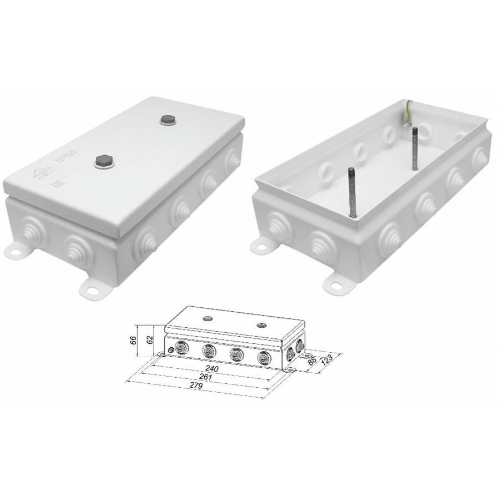 КМ IP55-1224. Коробка монтажная электротехническая. Гефест