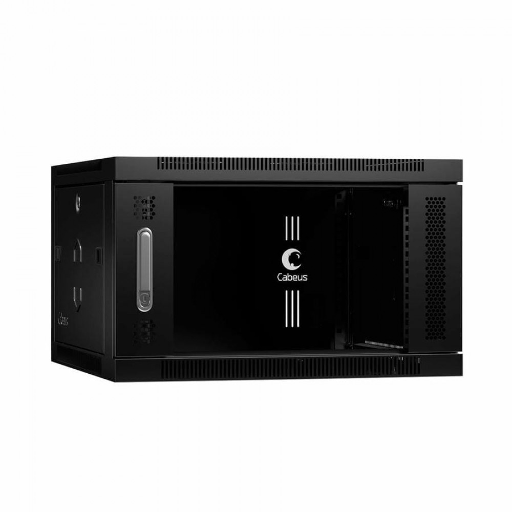 SH-05F-6U60/35-BK (8608c). Шкаф телекоммуникационный 19 настенный 6U. CABEUS