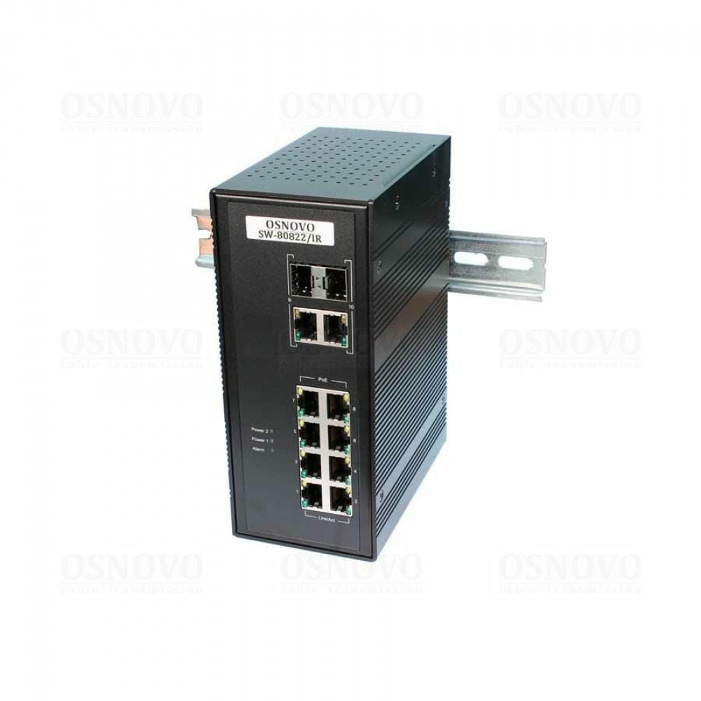 SW-80822/IR. Коммутатор 10-портовый Gigabit Ethernet с PoE. OSNOVO