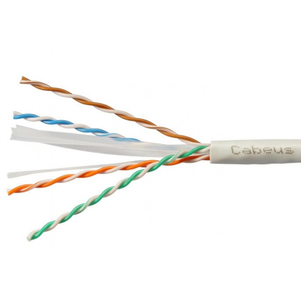 UTP-4P-Cat.6-SOLID-LSZH-GY-50 (11108c-6). Кабель «витая пара» (LAN) для структурированных систем связи. CABEUS