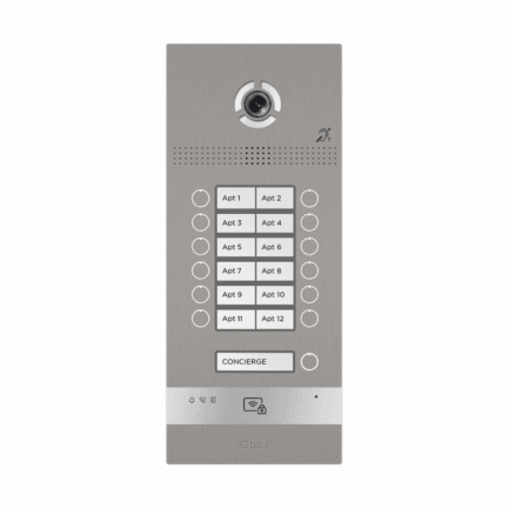 BI-12FBI SILVER. Вызывная панель IP-домофона. BAS-IP