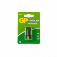 GP GreenCell 9V Крона (GP 1604GLF-2CR1), БЛИСТЕР. Солевая батарейка. GP Batteries