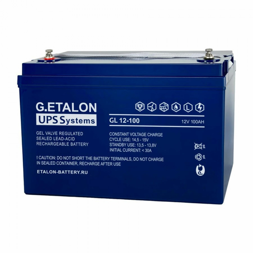 G.ETALON GL 12-100. Аккумулятор герметичный свинцово-кислотный. ETALON