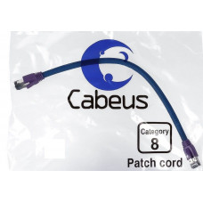PC-SSTP-RJ45-Cat.8-1.5m-LSZH (9702c), серый. Патч-корд медный. CABEUS