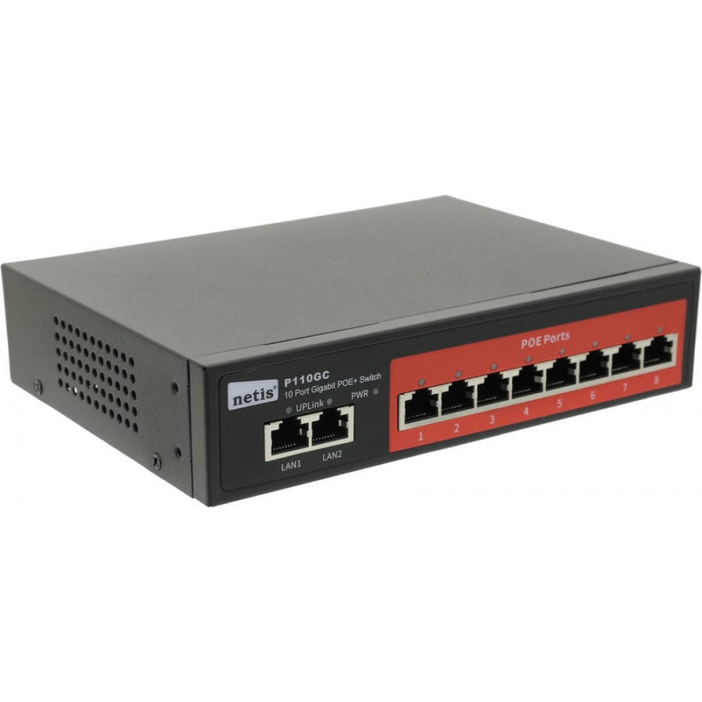 Netis P110GC. Коммутатор сетевой PoE неуправляемый. Netis