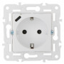 SKANDY Розетка 1-местна с USB C 18Вт SK-R17W с заземлением с защитными шторками скрытой установки 16А арктический белый (SK-R14-16-U14-018-K01). Розетка с защитными шторками. IEK